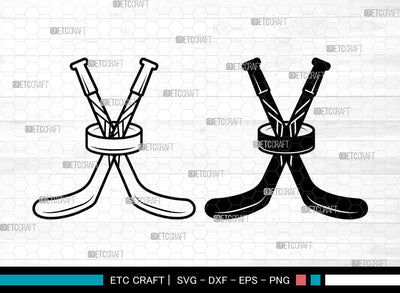 Hockey SVG, Hockey SVG, Ice Hockey Svg, Hockey Sticks Svg, Hockey Helmet Svg, Hockey Puck Svg, Hockey SVG ETC Craft 