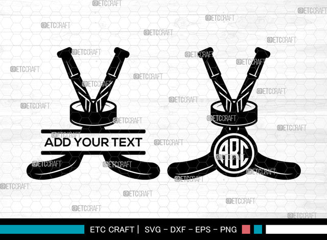 Hockey SVG, Hockey SVG, Ice Hockey Svg, Split Monogram Svg, Hockey Helmet Svg, Hockey Puck Svg, Hockey SVG ETC Craft 