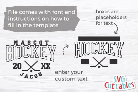 Hockey SVG | Hockey Template 003 | Shirt Design SVG Svg Cuttables 