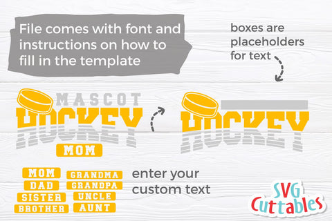 Hockey SVG | Hockey Template 007 | Shirt Design SVG Svg Cuttables 