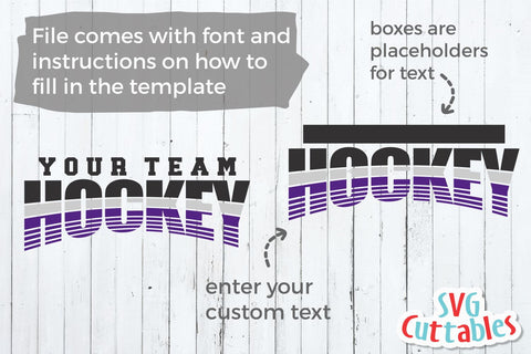 Hockey Template 004 Svg Cuttables 