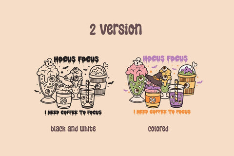 Hocus focus I need coffee to focus, Coffee Halloween svg SVG dadan_pm 