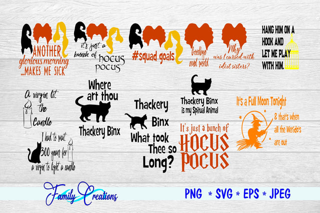 Hocus Pocus Bundle 2 SVG Family Creations 