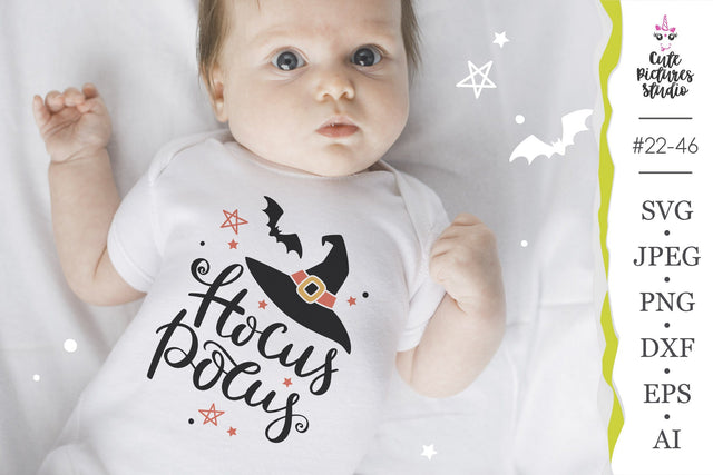 Hocus Pocus Cricut SVG, Halloween Witch hat svg cut file SVG CutePicturesStudio 