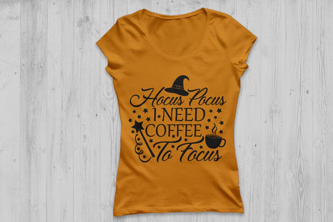 Hocus Pocus I Need Coffee to Focus| Halloween SVG Cutting Files SVG CosmosFineArt 