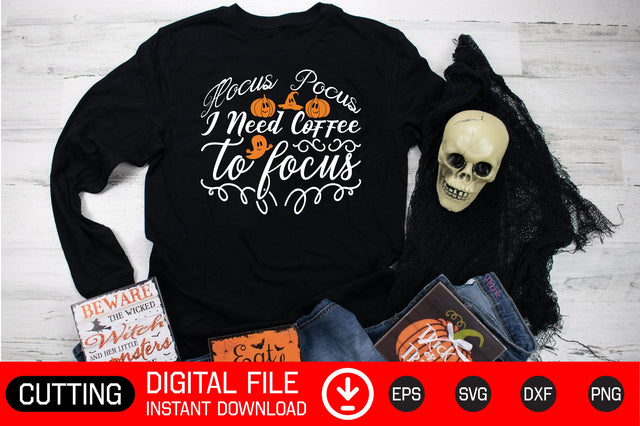 Hocus Pocus I Need Coffee To Focus SVG CraftlabSvg29 