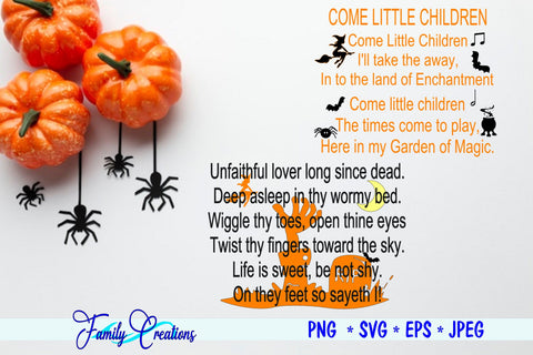 Hocus Pocus Spells SVG Family Creations 