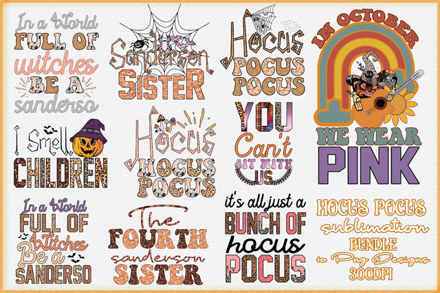 Hocus Pocus Sublimation Bundle Sublimation Creativeart88 