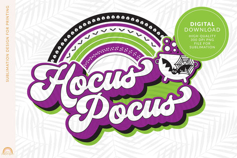 Hocus Pocus Sublimation Design Halloween File HM Sublimation Pixel Sublimation 
