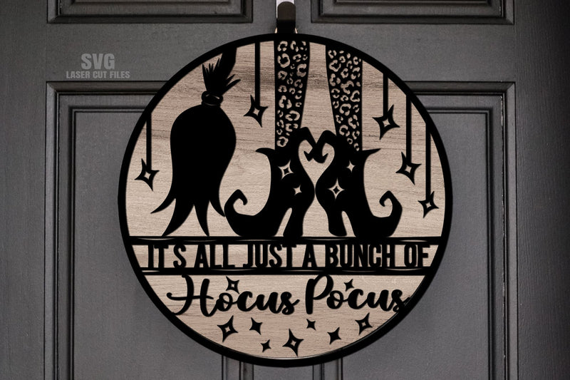 Hocus Pocus SVG | Halloween Door Sign SVG Laser Cut Files SVG Cloud9Design 