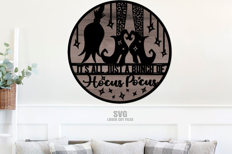 Hocus Pocus SVG | Halloween Sign SVG Laser Cut Files - So Fontsy