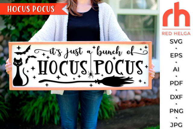Hocus Pocus SVG - Horizontal Sign Cut File SVG RedHelgaArt 