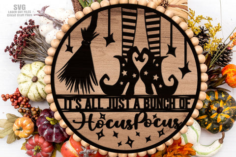 Hocus Pocus SVG Laser Cut Files | Halloween SVG | Witch Sign SVG SVG Cloud9Design 