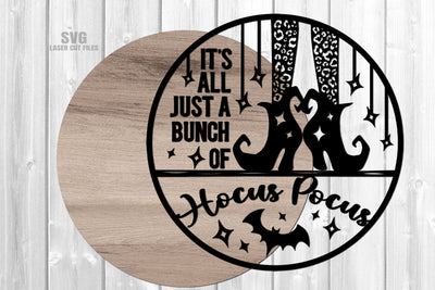 Hocus Pocus SVG Laser Cut Files | Halloween SVG | Witch SVG - So Fontsy