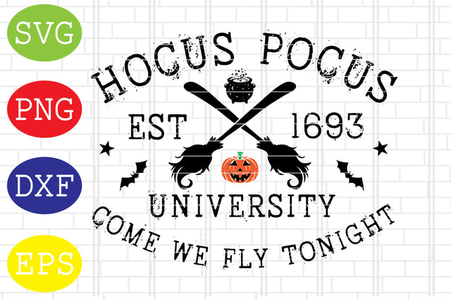 Hocus Pocus University Svg, Spooky Svg, Cauldron Svg, Halloween Svg, Witch Svg, Ghost Svg, Png, Eps, Dxf Files SVG DigitalSvgFiles 