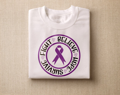 Hodgkin Lymphoma Awareness SVG Bundle, 24 Designs, Hodgkin Lymphoma Cricut Files, Violet Cancer Ribbon SVG, Hodgkin Lymphoma PNG SVG HappyDesignStudio 