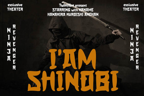 HOGATA - Japanese style font Font twinletter 