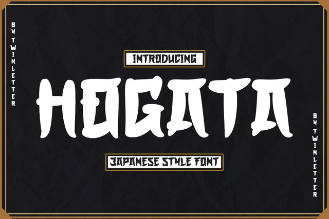 HOGATA - Japanese style font Font twinletter 