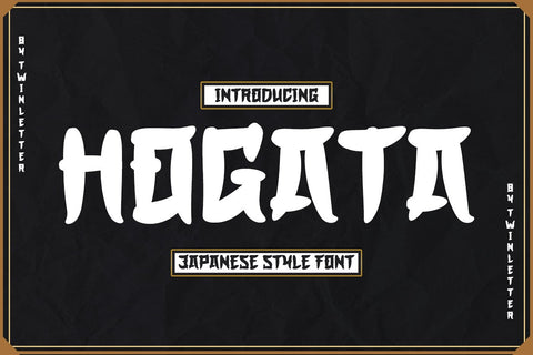 HOGATA - Japanese style font Font twinletter 