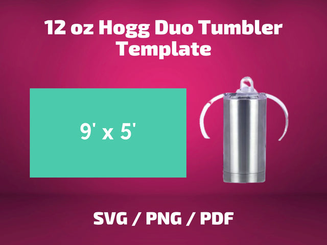 Hogg 12 oz Duo tumbler template SVG BambinaCreations 