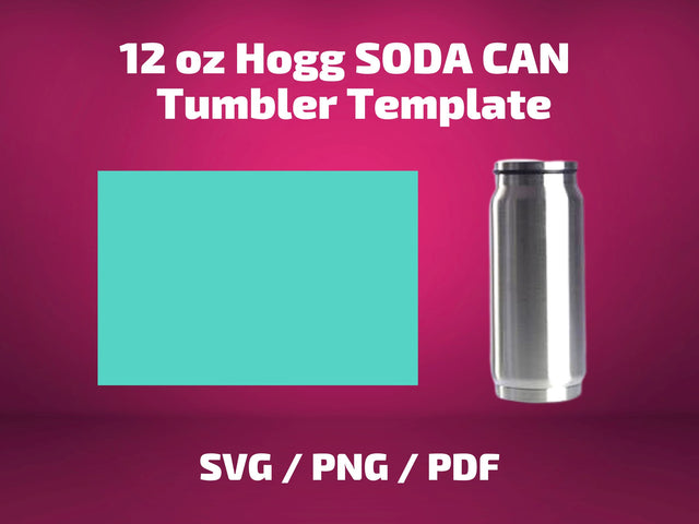 Hogg 12 oz SODA CAN tumbler template SVG BambinaCreations 