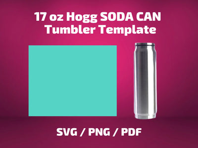 Hogg 17 oz SODA CAN tumbler template SVG BambinaCreations 