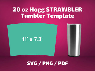 Hogg 20 oz strawbler tumbler template SVG BambinaCreations 