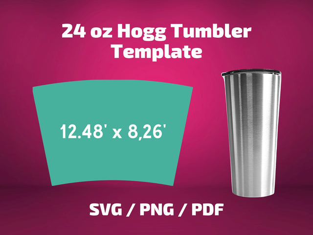 Hogg 24 oz tumbler template SVG BambinaCreations 
