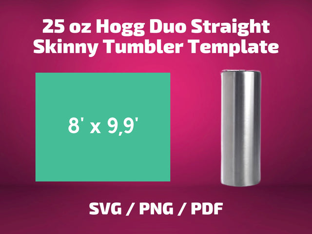 Hogg 25 oz duo tumbler template SVG BambinaCreations 