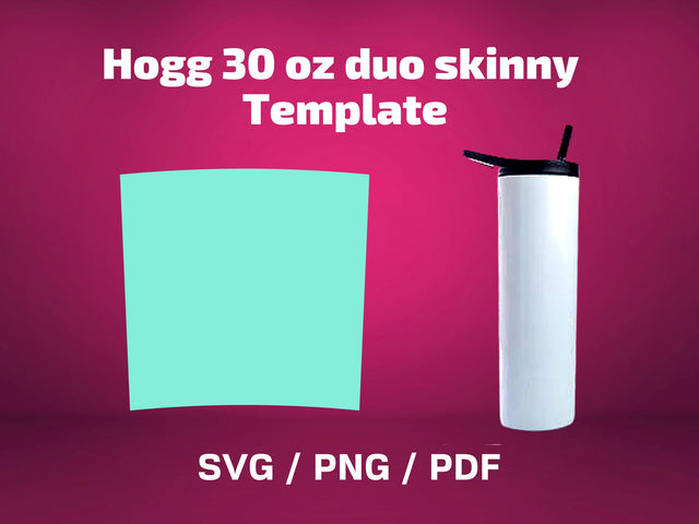 Hogg 30 oz duo skinny tumbler template SVG BambinaCreations 