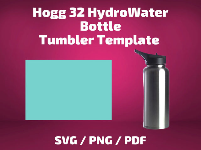 Hogg 32 oz Hydro Water Bottle tumbler template SVG BambinaCreations 