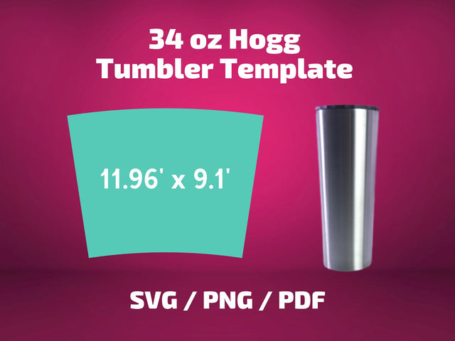 Hogg 34 oz tumbler template SVG BambinaCreations 