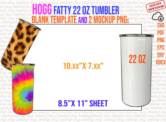 Hogg Fatty 22oz Tumbler Template Svg, Kids Cup Full Wrap for tumbler Hogg 22oz Fatty Tumbler sublimation Template Hogg 22oz Sublimation Dxf SVG 1966digi 
