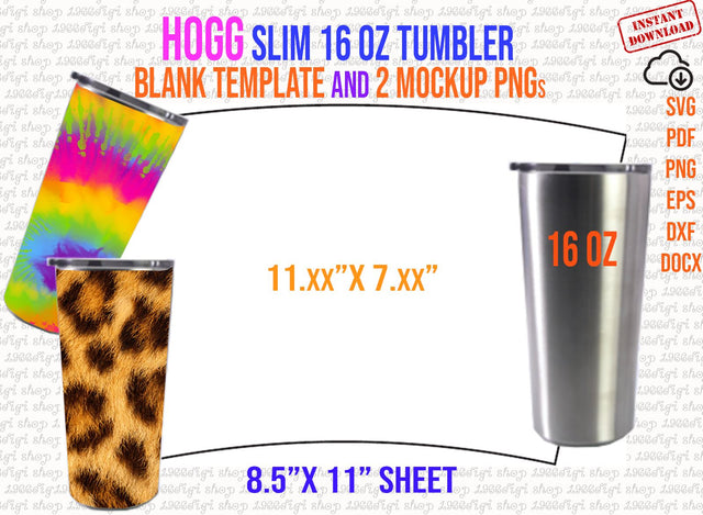 Hogg Slim 16oz Tumbler Template, Hogg Slim Svg, Dxf, Docx Full Wrap tumbler Hogg Slim 16oz Tumbler sublimation Template Hogg 16oz Tumbler SVG 1966digi 