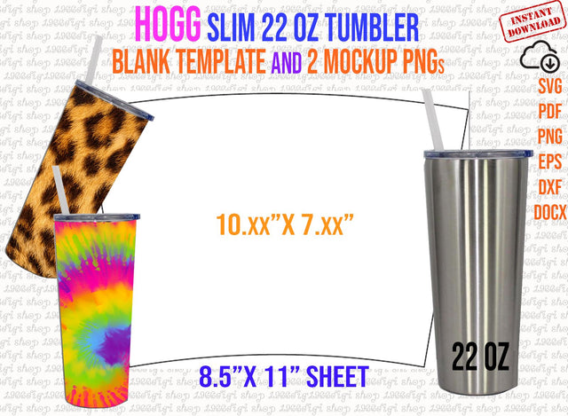 Hogg Slim 22oz Tumbler Template Svg, Png, Pdf, Dxf Kids Cup Full Wrap for tumbler Hogg 22oz Slim Tumbler sublimation Template for Hogg 22oz SVG 1966digi 