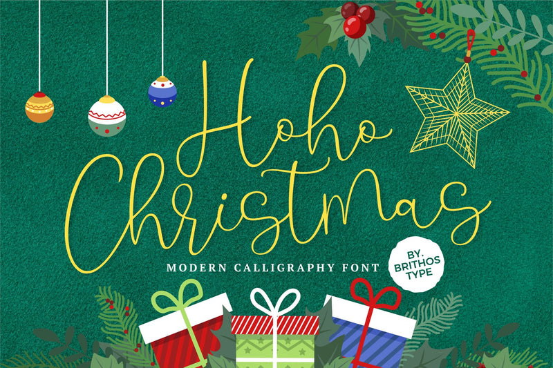 Hoho Christmas Font Brithos Type 