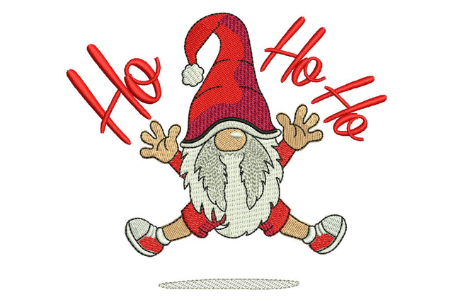 HoHoHo Happy Gnome Embroidery Design, Christmas Embroidery Designs Embroidery/Applique DESIGNS NextEmbroidery 