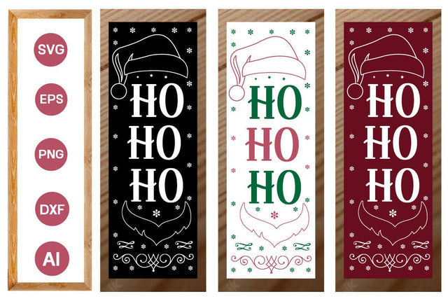 Hohoho Porch Sign SVG Cute File SVGs,Quotes and Sayings,Food & Drink,On Sale, Print & Cut SVG DesignPlante 503 