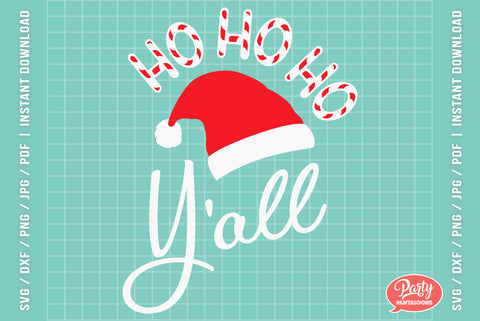 HOHOHO Y’ALL | funny Christmas SVG SVG Partypantaloons 