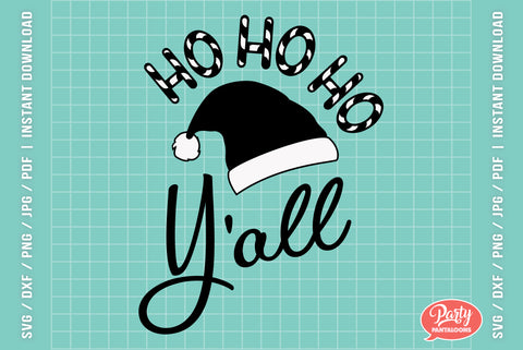 HOHOHO Y’ALL | funny Christmas SVG SVG Partypantaloons 