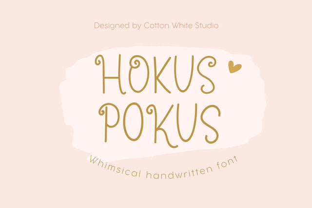 Hokus Pokus Font Cotton White Studio 