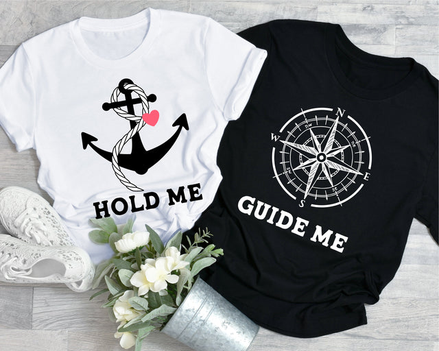 Hold Me Guide Me svg design, Mr and Mrs Shirt design, Matching Couples svg, Couple Gifts, Engagement Shirt design, png dxf digital download SVG Fauz 
