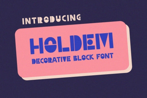 Holdem – Display Block Font Font Garisman Studio 