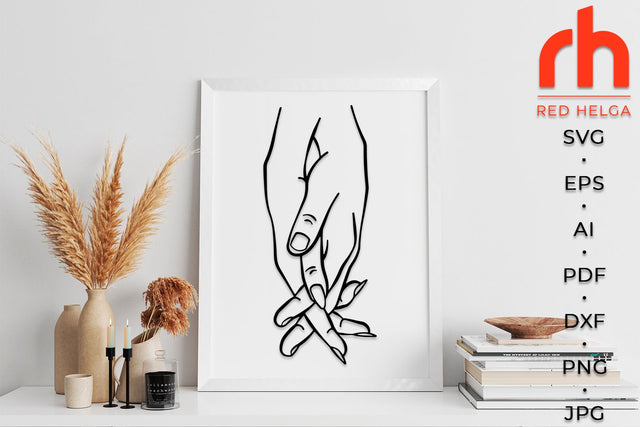 Holding Hands SVG - Couple hands Cut File SVG RedHelgaArt 