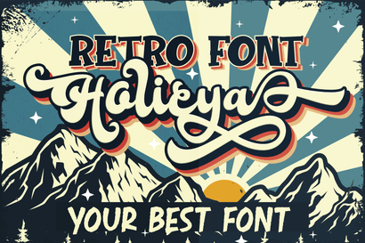 Holicya - Retro font Font Dumadistyle 