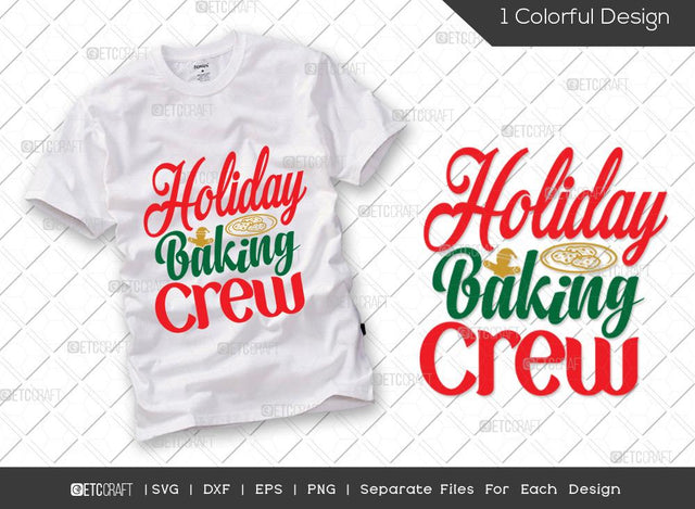 Holiday Baking Crew SVG Cut File | Holiday Apron Svg | Christmas Cookies Svg | Baking Quote Svg | Merry Christmas Svg | Family Christmas Svg | T-shirt Design SVG ETC Craft 