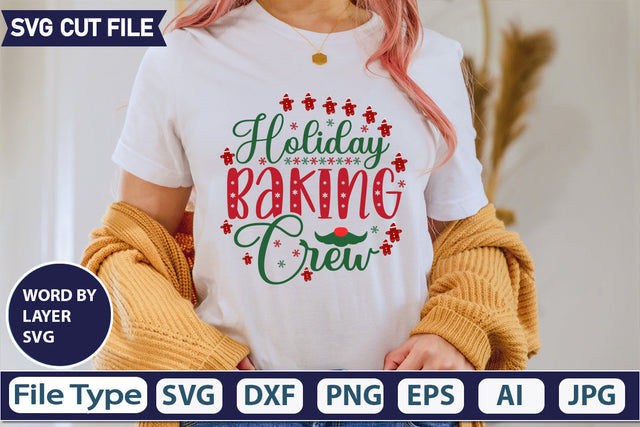 HOLIDAY BAKING CREW SVG CUT FILE,SVGs,quotes-and-sayings,food-drink,mini-bundles,print-cut,on-sale, SVG DesignPlante 503 