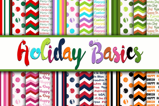 Holiday Basics Digital Paper Sublimation Old Market 
