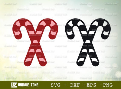 Holiday Candy SVG Cut File, Peppermint Candy Cane Svg, Candy Cane Svg, Christmas Candy Svg, Lollipop Svg, Sweets Candy Svg, Candy Cane Monogram SVG Unique Zone 