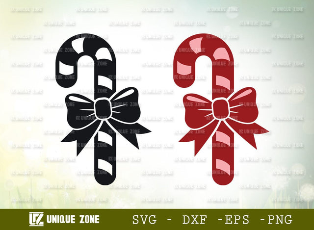 Holiday Candy SVG Cut File, Peppermint Candy Cane Svg, Candy Cane Svg, Christmas Candy Svg, Lollipop Svg, Sweets Candy Svg, Candy Cane Monogram SVG Unique Zone 